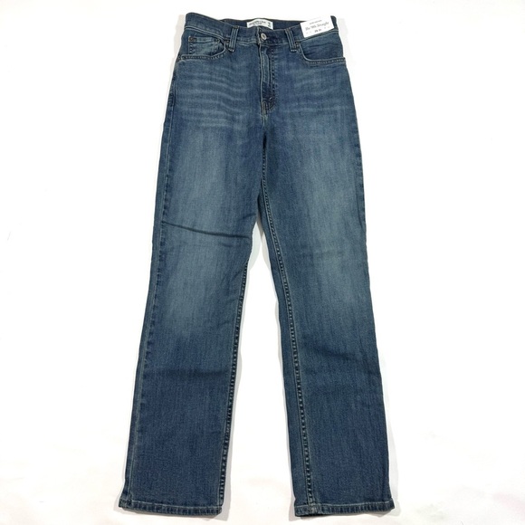 New Abercrombie 90s Straight Leg Jeans Ultra High Rise - Picture 1 of 9